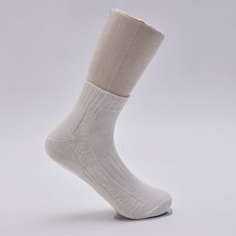 100% linen natural color mountaineering leisure time anti-odor ankle socks